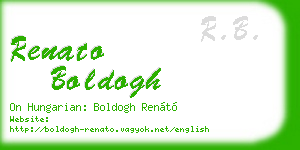 renato boldogh business card