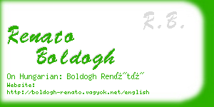 renato boldogh business card